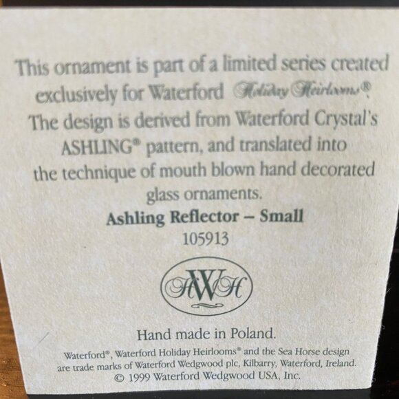 Waterford Holiday Heirlooms Ashling Reflector Teardrop Ornament - Picture 9 of 13